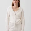 CashSoft Oversize-Kapuzenpullover mit Shaker-Stitch und Reißverschluss