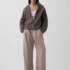 CashSoft Oversize-Kapuzenpullover mit Shaker-Stitch und Reißverschluss