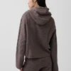 CashSoft Oversize-Kapuzenpullover mit Shaker-Stitch und Reißverschluss