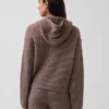 CashSoft Oversize-Kapuzenpullover mit Shaker-Stitch und Reißverschluss