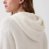 CashSoft Oversize-Kapuzenpullover mit Shaker-Stitch und Reißverschluss