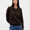 CashSoft Oversize-Pullover mit V-Ausschnitt