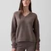 CashSoft Oversize-Pullover mit V-Ausschnitt
