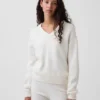 CashSoft Oversize-Pullover mit V-Ausschnitt