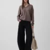 CashSoft Oversize-Pullover mit V-Ausschnitt