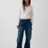 CashSoft Oversize-Pullover mit V-Ausschnitt