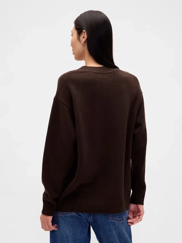 CashSoft Oversize-Pullover mit V-Ausschnitt