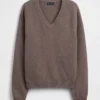 CashSoft Oversize-Pullover mit V-Ausschnitt