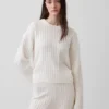 CashSoft Oversize-Pullover mit Zopfmuster