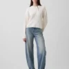 CashSoft Oversize-Pullover mit Zopfmuster