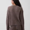 CashSoft Oversize-Pullover mit Zopfmuster