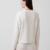 CashSoft Oversize-Pullover mit Zopfmuster