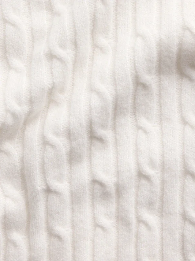CashSoft Oversize-Pullover mit Zopfmuster