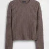 CashSoft Oversize-Pullover mit Zopfmuster