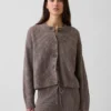 CashSoft Oversize-Strickjacke im Shaker-Stitch-Look
