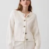 CashSoft Oversize-Strickjacke im Shaker-Stitch-Look