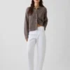 CashSoft Oversize-Strickjacke im Shaker-Stitch-Look