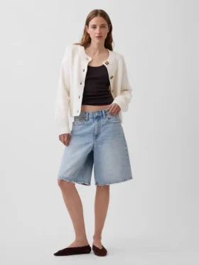 CashSoft Oversize-Strickjacke im Shaker-Stitch-Look
