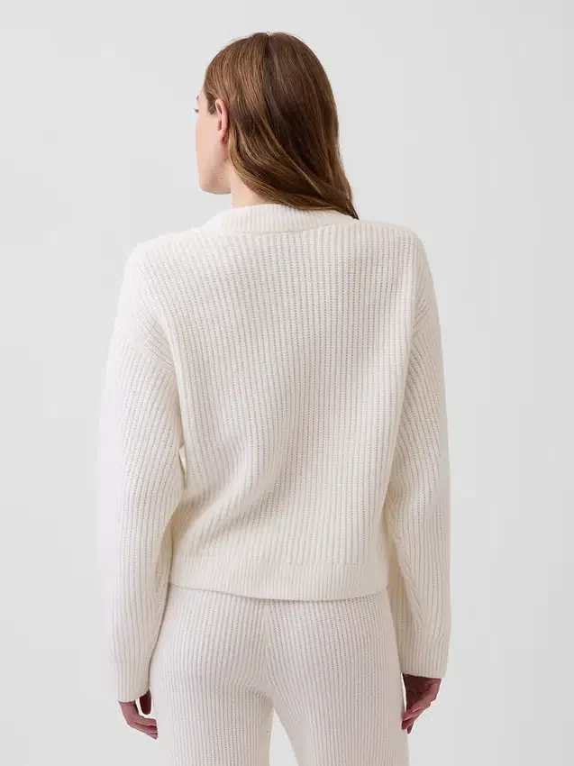 CashSoft Oversize-Strickjacke im Shaker-Stitch-Look