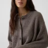 CashSoft Oversize-Strickjacke im Shaker-Stitch-Look