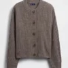 CashSoft Oversize-Strickjacke im Shaker-Stitch-Look