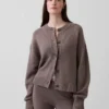 CashSoft Oversize-Strickjacke mit grobem Strickmuster