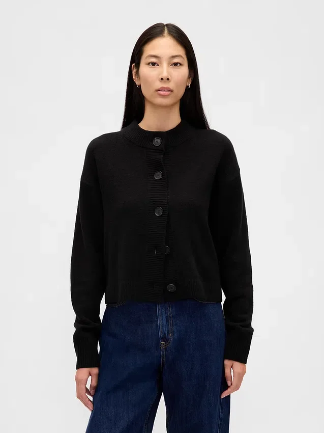 CashSoft Oversize-Strickjacke mit grobem Strickmuster