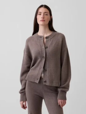 CashSoft Oversize-Strickjacke mit grobem Strickmuster
