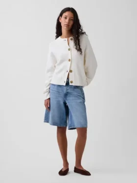 CashSoft Oversize-Strickjacke mit grobem Strickmuster