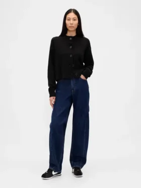 CashSoft Oversize-Strickjacke mit grobem Strickmuster