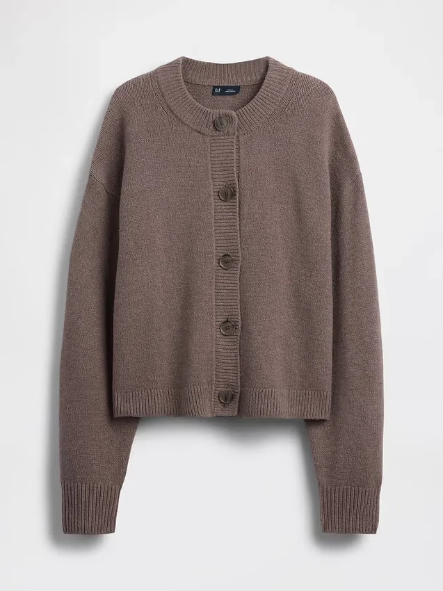 CashSoft Oversize-Strickjacke mit grobem Strickmuster