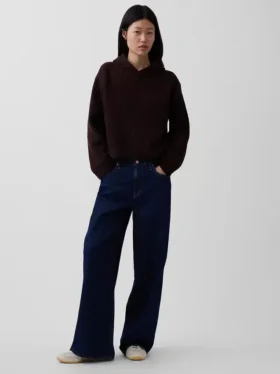 CashSoft Oversized-Hoodie mit Shaker-Stitch-Muster