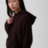 CashSoft Oversized-Hoodie mit Shaker-Stitch-Muster