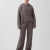 CashSoft Oversized-Hoodie mit Shaker-Stitch-Muster