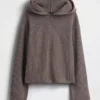 CashSoft Oversized-Hoodie mit Shaker-Stitch-Muster