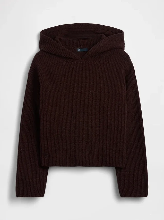 CashSoft Oversized-Hoodie mit Shaker-Stitch-Muster
