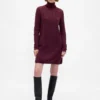 CashSoft Pointelle-Rollkragen-Pullover-Kleid