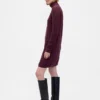 CashSoft Pointelle-Rollkragen-Pullover-Kleid