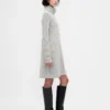 CashSoft Pointelle-Rollkragen-Pullover-Kleid