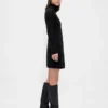 CashSoft Pointelle-Rollkragen-Pullover-Kleid