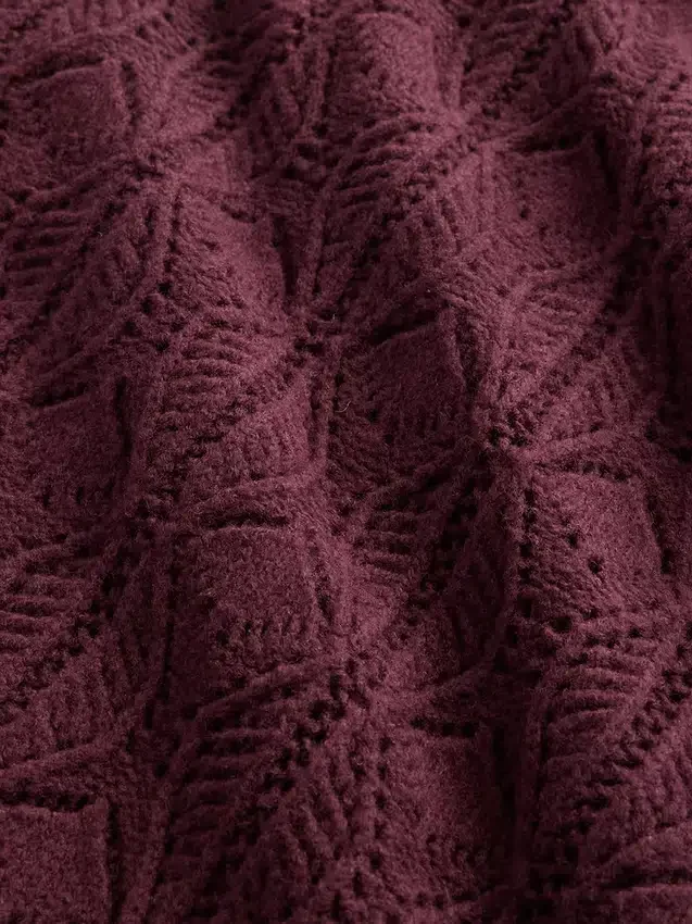 CashSoft Pointelle-Rollkragen-Pullover-Kleid