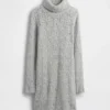 CashSoft Pointelle-Rollkragen-Pullover-Kleid