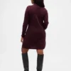 CashSoft Pointelle-Rollkragen-Pullover-Kleid