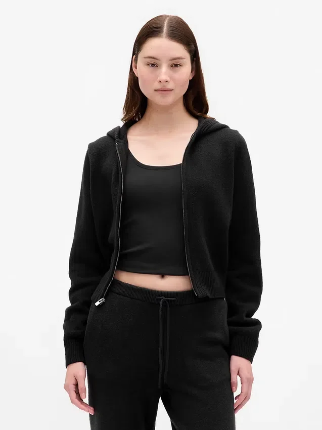 CashSoft-Pullover-Hoodie mit Reißverschluss