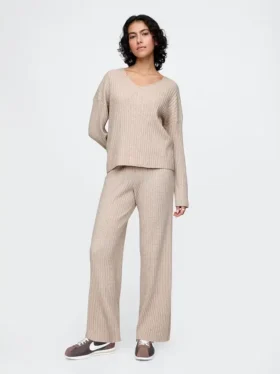 CashSoft-Pullover-Hose mit breitem Rippmuster