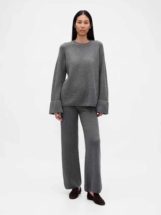 CashSoft-Pullover-Hose mit Shaker-Stitch-Muster