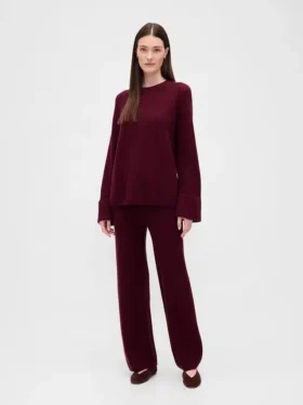 CashSoft-Pullover-Hose mit Shaker-Stitch-Muster