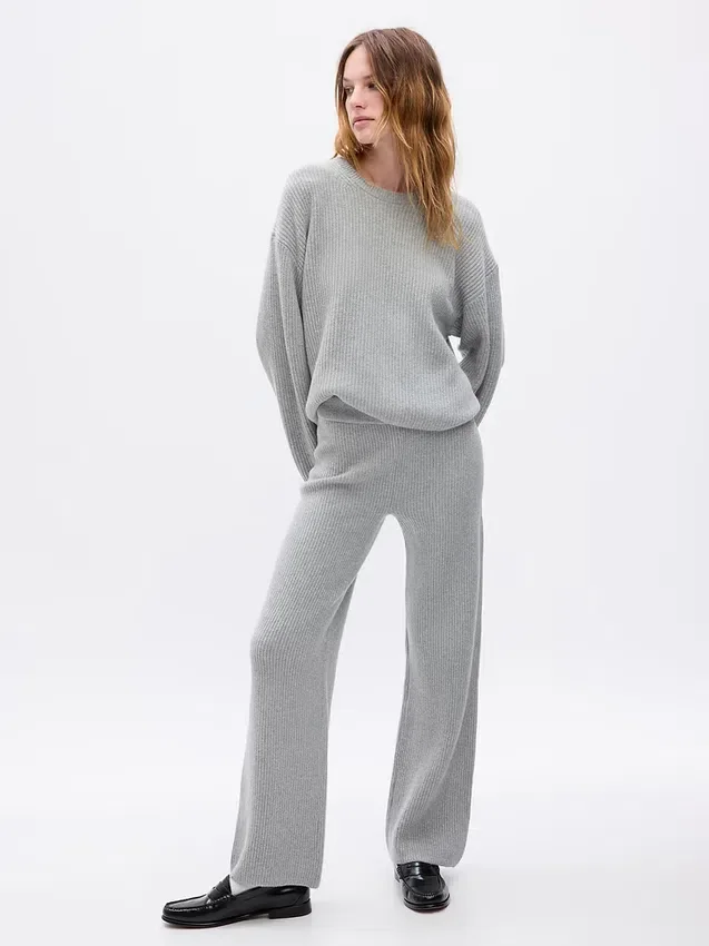 CashSoft-Pullover-Hose mit Shaker-Stitch-Muster