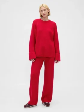 CashSoft-Pullover-Hose mit Shaker-Stitch-Muster