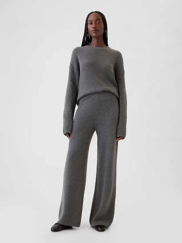CashSoft-Pullover-Hose mit Shaker-Stitch-Muster